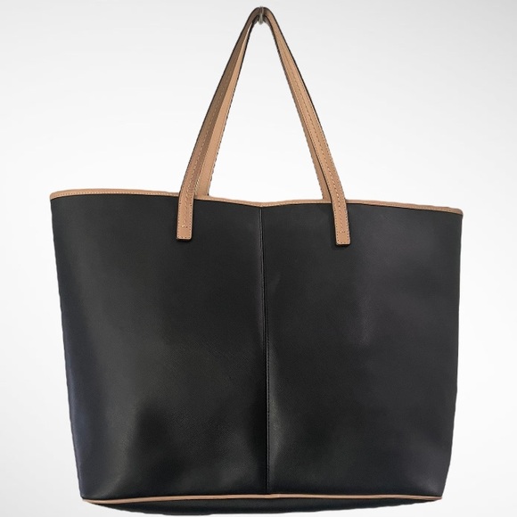 COACH Metro Saffiano Black Leather Tote - Picture 2 of 16